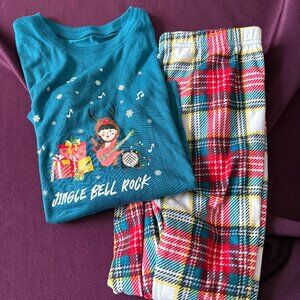 Jammies For Your Families 2-Piece Pajama Girls 7/8 Set – Jingle Bell Rock (NWOT)